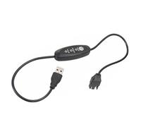 Hangsu Cable adaptador USB de 5 V a 12 V para ventilador de computadora, para diversos casos de uso, cable de conexión de revestimiento de PVC, cable de velocidad ajustable 2464-22 AWG