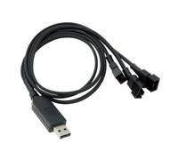 Hangsu Cable convertidor de ventilador de CPU USB a 4 pines de 5 V a 12 V para múltiples dispositivos de refrigeración, adaptador de ventilador de carcasa de computadora