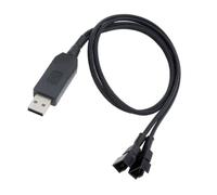 Hangsu Cable convertidor de ventilador de CPU USB a 4 pines de 5 V a 12 V para múltiples dispositivos de refrigeración, adaptador de ventilador de carcasa de computadora