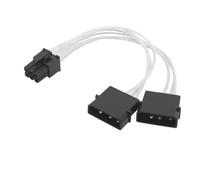 Hangsu Cable de alimentación industrial doble de 4 pines a 6 pines GPU para actualización de escritorio, accesorios de unidad de suministro de PC, cable de alimentación GPU