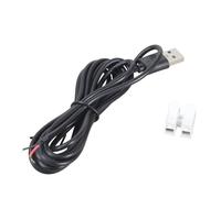 Hangsu Cable de alimentación USB 2.0 macho con abrazadera de resorte de 5 V, diseño sin soldadura para proyectos electrónicos, 100 cm/180 cm, conector USB 5 A