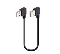 Hangsu Cable de extensión USB 2.0 macho a macho de 25 cm de curvatura de 25 cm para sincronización de datos y carga a cable de enlace