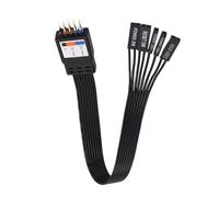 Hangsu Cable de panel frontal de PC de 2 pines a 9 pines para interruptores de alimentación de placa base, botón de reinicio y LED de accionamiento con opción de longitud múltiple, cable de panel