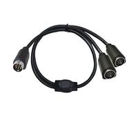 Hangsu Cable de vídeo S de 8 pines DIN divisor de 8 pines para conexión versátil de instrumentos, mejora la transmisión auditiva, conector de equipo de música