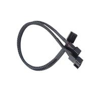 Hangsu Cable divisor de ventilador de 4 pines, extensión trenzada de 1 a 3 vías para placa base, CPU de refrigeración de potencia, extensión de ventilador de refrigeración