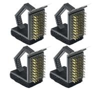 Hangsu Cepillo de alambre de cobre para parrillas, cepillo de limpieza para barbacoa, limpiador de horno, limpiador de barbacoa, cepillos de alambre para barbacoa