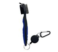 Hangsu Cepillo de limpieza de palos de golf de doble cara, cepillo de limpieza, limpiador de pelotas con mosquetón, fácil de usar, práctico limpiador de pelotas