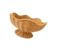 Hangsu Cesta de almacenamiento tejida de polipropileno, cuenco de frutas con patrón floral, apto para lavavajillas, encimera de cocina para el hogar, diseño floral, cesta de frutas tejida de