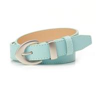 Hangsu Cinturón de piel sintética simple para mujer, diseño adelgazante, hebillas para estilo diario y eventos formales, pantalones de moda para mujer, azul claro, Taille unique