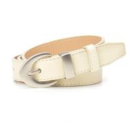 Hangsu Cinturón de piel sintética simple para mujer, diseño adelgazante, hebillas para estilo diario y eventos formales, pantalones de moda para mujer, beige, Taille unique