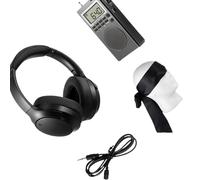 Hangsu Colección mejorada de estudio paranormal con colector de voz electrónico, inspector magnético, auriculares de filtrado de sonido y máscara de limitación sensorial, equipo de seguimiento de