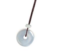Hangsu Collar con colgante de calcedonia natural hecho a mano, ajustable, accesorio de cadena de clavícula de piedra natural para mujer, colgante de nudo de paz, One Size, como se describe, como se