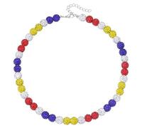 Hangsu Collar de béisbol atlético con diamantes de imitación, cadena de clavícula de discoteca, accesorio deportivo elegante para atletas competitivos, collar único