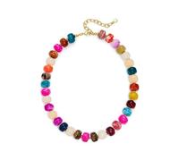 Hangsu Collar de cadena de cuentas de cubo colorido hecho a mano con cuentas acrílicas, diseño versátil, ideal para regalar collares de cuentas coloridas, one size, Acrílico, Sin piedra preciosa