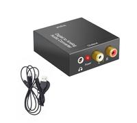 Hangsu Convertidores digitales de 24 bits/192 kHz digital a analógico con entrada óptica coaxial de 3,5 mm para cine en casa