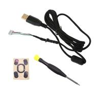 Hangsu Cuerda de paraguas para ratón, cable suave para mouse con pegatina de destornillador, repuesto para G102 Gaming Office Maintenance Cuerda suave para paraguas con destornillador y patines para