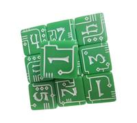 Hangsu Dados acrílicos industriales mecánicos con bordes cuadrados, número de 6 lados, para mesas de juegos y educación matemática, agarre cómodo