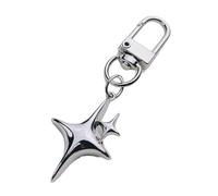 Hangsu Delicado llavero de luna y estrella de metal, adorno de bolsa de metal, llavero distintivo personalizado para decoración de bolsa de moda, L21 K, Talla única