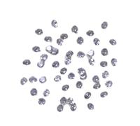 Hangsu Diamantes de imitación para decoración de uñas, 50 unidades de diamantes de imitación de cristal transparente redondos para decoración de salón