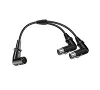 Hangsu Divisor en Y de alta resistencia XLR macho a 2XLR hembra de 50 cm con conectores de placa dorada para mayor fiabilidad, diseño blindado de transmisión de sonido claro