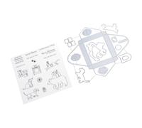 Hangsu Easy Christmas - Troquel de metal con sello de silicona transparente para álbumes de recortes, troquel de acero al carbono