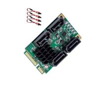 Hangsu Eficiente tarjeta adaptadora PCIe a SATA3.0 de 2/4 puertos para transferencia de datos de alta velocidad y expansión de almacenamiento, adaptador PCIe de instalación rápida