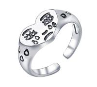 Hangsu Elegante joya de dedo con diseño de emoticono de lágrima de amor, portátil, resistente, diseños cómodos, estilos juveniles, piezas de aleación y emoción