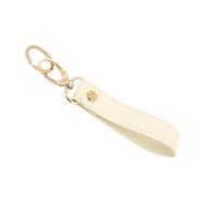 Hangsu Elegante llavero minimalista de cuero, ligero, compacto, adorno para profesionales de la ciudad y estudiantes, llavero de cuero de moda, crema, Talla única