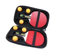 Hangsu Estuche de almacenamiento profesional para raquetas de tenis de mesa con 2 ranuras, peso ligero, impermeable, para entusiastas de los protectores profesionales de remo de mesa