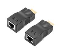 Hangsu Extensor de extensión de red que convierte compatible con HDTV a RJ45 para pantalla de 1080p de hasta 30 metros para varios dispositivos, extensor de red