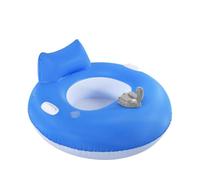 Hangsu Flotador eléctrico inflable para piscina con 2 motores eficientes para agua agradable, flotador permanente de PVC