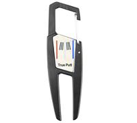 Hangsu Herramienta de reparación de divot de golf, limpiador de ranuras de paso de aleación de zinc, marcador de bola multifuncional, horquilla verde, herramienta de divot fácil de transportar y clip