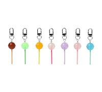 Hangsu Juego de 7 llaveros de macaron Candy Collection Lollipop, adorno elegante para llaves, bolsa de moda, adorno, textura de resina, llavero de caramelo colorido, Paletas coloridas, Talla única