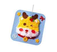 Hangsu Juego de actividades de costura para niños, decoración de árbol de Navidad, materiales de proyectos de manualidades, decoración de pared de Navidad