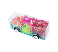 Hangsu Juguete de autobús de equipo musical, coche iluminado interactivo con movimiento, desarrollo educativo para coche iluminado musical para niños pequeños