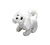 Hangsu Juguete eléctrico interactivo para perros con movimiento realista, voz suave, juguete de peluche para cachorros de peluche para niños pequeños que aprenden a gatear