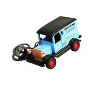 Hangsu Llavero creativo con diseño de coche clásico para hombres y mujeres, añade un toque de elegancia a las llaves y bolsos, soporte retro para llaves de automóvil, azul, Talla única