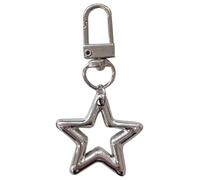 Hangsu Llavero de aleación de moda hecho a mano con diseño de mariposa, colgante de lazo, estrella, corazón, versátil, accesorio de cadena de teléfono, llavero de baile, C, Talla única