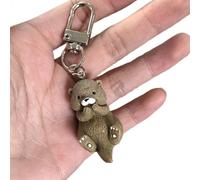 Hangsu Llavero de animales de dibujos animados único con colgante de animales, bolsa colgante, bolsa de decoración, accesorio adecuado para coche, mochila, joyería, mujer, Otter1, Talla única