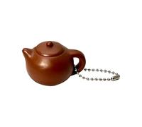 Hangsu Llavero decorativo de resina de doble pez que trae buen Luky a espacios de oficina y pertenencias, llavero de dragón simulado, Tetera, Talla única