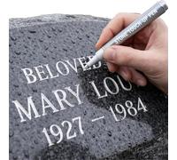 Hangsu Marcador de reparación de monumentos, tintas a base de aceite para restauración de letras de lápida, grabado profesional de piedra, bolígrafo de restauración de lápidas, marcador de reparación