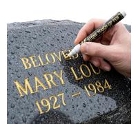 Hangsu Marcador de reparación de monumentos, tintas a base de aceite para restauración de letras de lápida, grabado profesional de piedra, bolígrafo de restauración de lápidas, marcador de reparación