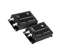 Hangsu Multiplexor coaxial fuerte de 2 puertos, 1 línea, transmite señales de cámara de 2 canales, mezclador para cámaras con métodos de enlace fácil, divisor de cámara de seguridad coincidente