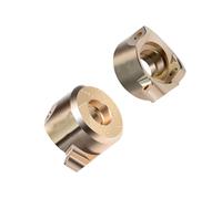 Hangsu Nudillos de dirección de latón de alta resistencia, componente de eje delantero de metal para control remoto a escala 1/30, camiones de arrastre de latón