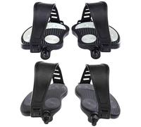 Hangsu Pedales de bicicleta estática de 1/2 con correas, correas ampliadas para bicicletas de ejercicio giratorio, ciclismo, gimnasio en casa, fitness, deportes, pedales reclinados