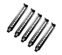 Hangsu Placa ciega de acero inoxidable con ranura para PCI, soporte para disipación de calor, a prueba de polvo, deflector de aire, acceso diagonal, carcasa de policarbonato a prueba de polvo