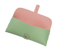 Hangsu Práctica bolsa organizadora de piel sintética para equipo de viaje esencial diario, diseño de cierre seguro, bolsas de almacenamiento de piel sintética para accesorios, verde menta, Talla única