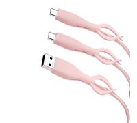 Hangsu Protectores elásticos de silicona para cable de carga, organizadores compatibles con múltiples dispositivos, para teléfono, tablet, correas de cable USB C, protectores de cable de silicona