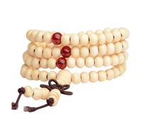 Hangsu Pulsera de cuentas largas de madera natural para adultos interesados en yoga y busca paz interior, adecuada para regalar cuentas de oración, One Size, como se describe