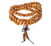 Hangsu Pulsera de cuentas largas de madera natural para adultos interesados en yoga y busca paz interior, adecuada para regalar cuentas de oración, One Size, como se describe